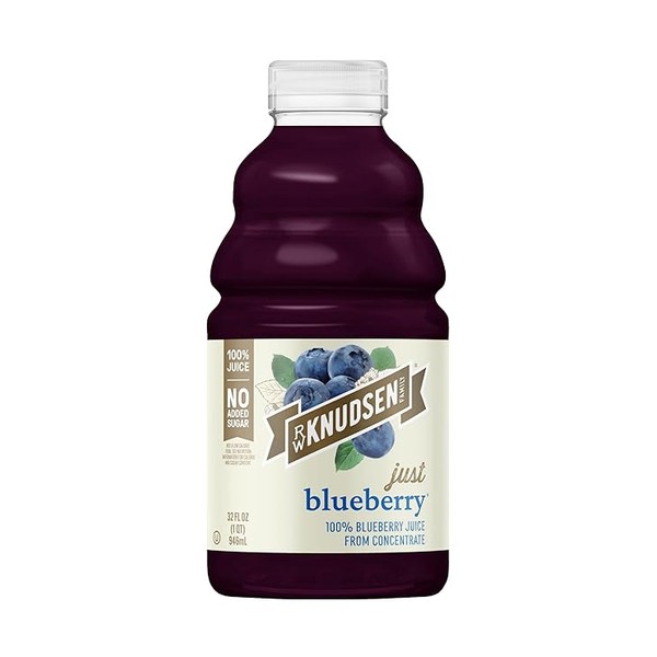 R.W. Knudsen Just Blueberry Juice, 32 fl oz (Pack of