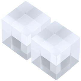 Tsukushi Science Acrylic Blocks, 2.4 x 2.4 x 2.4 inches (60 x 60 x 60 mm), 2 Pieces, Clear Base, Display Stand, Square, 2.4 inches (60 x 60 x 60 mm), AB-60-60*2