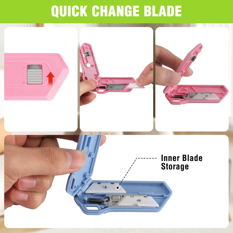 WORKPRO Safe Ceramic Box Cutter Small with Extra Blades 3PC