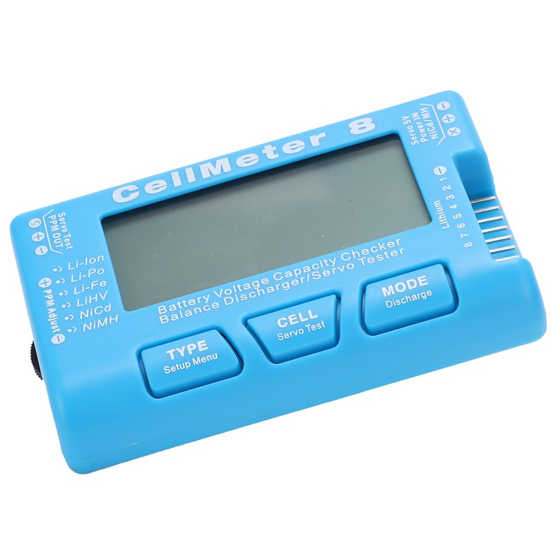 CellMeter‑8 Multifunctional LCD Battery Capacity Checker Backlight Voltage Servo Tester