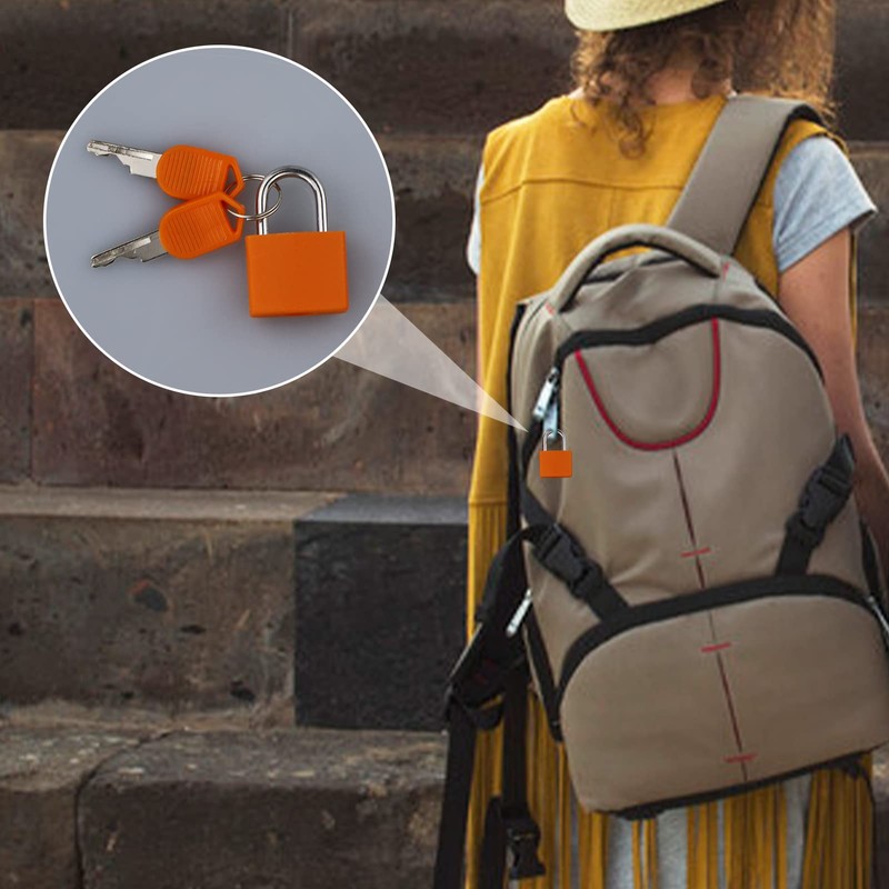 Suitcase Locks with Keys,6 Pack Small Padlock, Luggage Locks Coloured