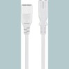 Goobay 97200 Verlängerungskabel C7/C8, 2 m, Weiß