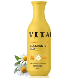 VITACILINA SHAMPOO ACLARANTE 400 ml – Shampoo Sin Sulfatos ni Parabenos con Retinol y Manzanilla | Shampoo Clarificante y Matizador de Cabello Rubio y