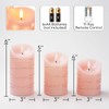 Homemory Flameless Candles with String Lights, 3 Pack Embedded Fairy