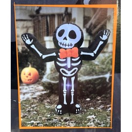 Huntington Home 4 Foot Inflatable Skeleton Lights Up! NIB - Self Inflates - Easy Set Up!!