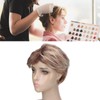 Woman Short Wig Synthetic Layered Straight Fluffy Heat Resistant Soft