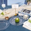 FLOWERCAT 200PCS Clear Plastic Plates Disposable Plates for Party -