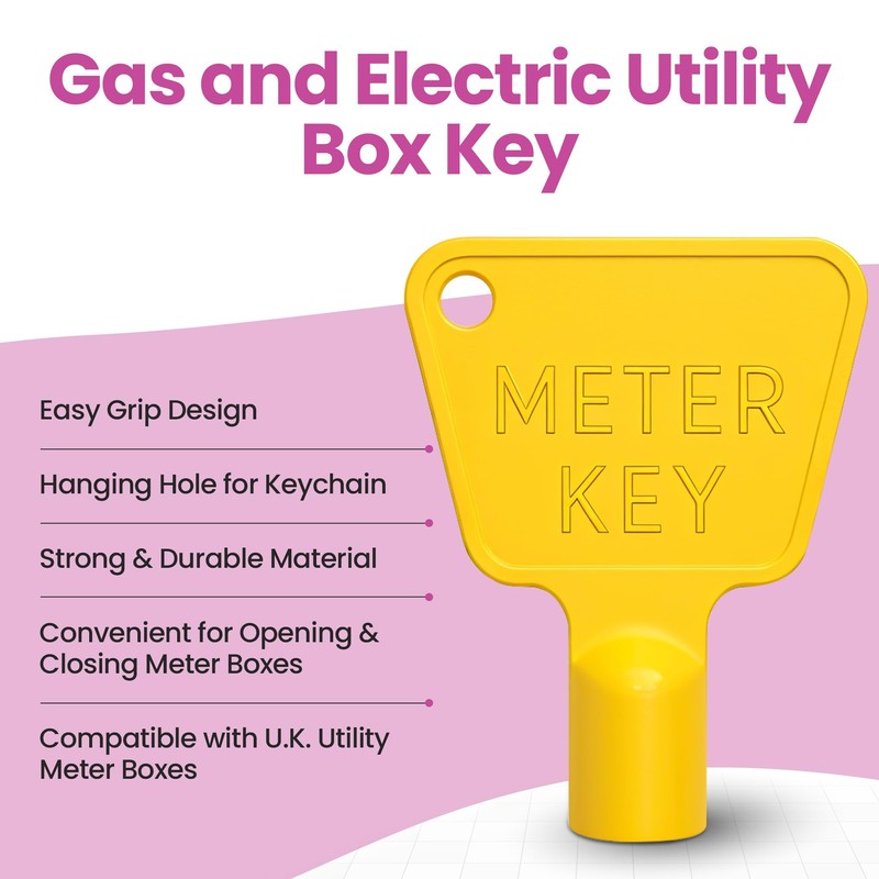 WedDecor 2 Pack Plastic Gas Meter Box Key – Triangle