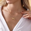 Lisitine Heart Initial Necklaces for Women, 14K Gold Plated Letter