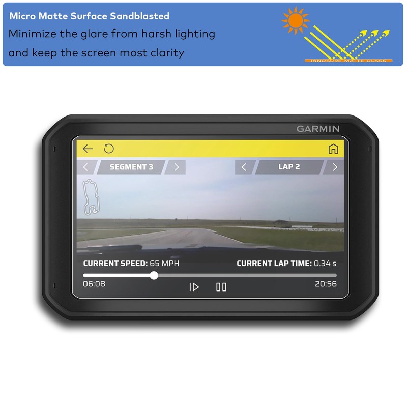 INNOSURE Tempered Glass Screen Protector for Garmin Catalyst Driving Performance