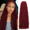 Faux Locs Crochet Hair Burgundy Soft Locs 24In Braids Hair