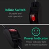Outdoor Waterproof On/Off Switch Extension Cord, Heavy Duty 125v/250v Black