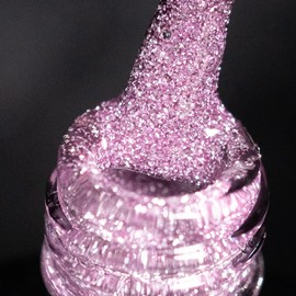 BURANO Reflective Diamond Nail Gel Polish, 7.3ml Sparkly Summer Color With Holographic Glitters, UV Lamp Required (Pink SZN20)