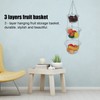 3‑Tier Flower Basket Iron Wire Hanging Vegetable Storage Fruit Organizer