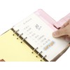 Suillty 6 Holes Transparent Frosted PVC Binder Pages Paper Sheet