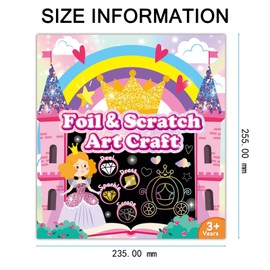 JSTHHTT Folienspaß Kinder, Folienspaß Einhörner Prinzessinnen, Kunst Bastelaktivität Kinder, FüR MäDchen Alter 4-10, AktivitäT Kits Reise Spielzeug Weihnachten Geburtstag Ostergeschenke