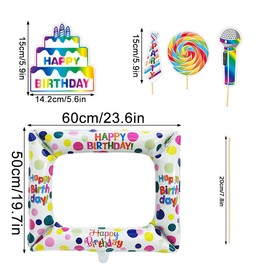 YunBey Pack of 30 Photo Props Birthday and Inflatable Picture Frame Funny Photo Box Accessories Neon Photo Box Accessories for Party Decoration Birthday