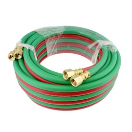 ABN Oxygen Acetylene Hose 1/4 Inch B Fittings Twin Welding Hose Oxy Acetylene Torch Hose Cutting Torch Hoses, 25 Foot