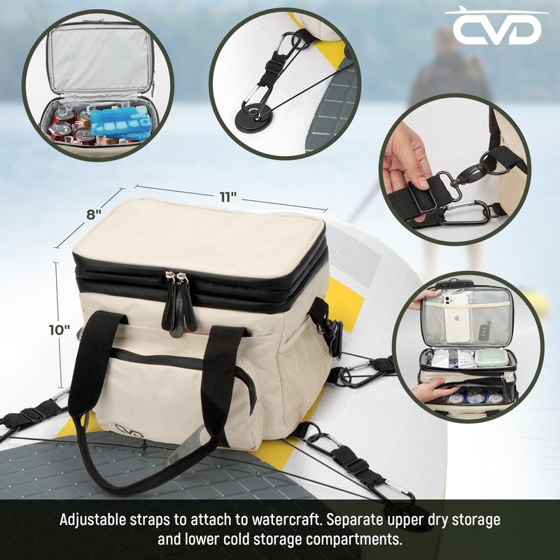 CAMPERVAN DAN Paddle Board Cooler 11"x8" - Multifunctional Kayak Cooler,