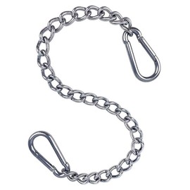 reakoo 50cm Hanging Chair Chain, with 2 Carabiners Stainless Steel Hanging Kits Porch Swing Hammock Chain Kit, Punching Bag Hanging Hardware Hanger Chains Hooks for Rope Tire Tree Swings