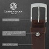 LINDENMANN Men's Leather Belt 40 mm Wide Belt Full Cowhide