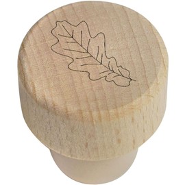 19mm 'Oak Leaf' Wooden Bottle Stopper/Cork (BS00015533)