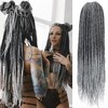 Box Braids Crochet Hair, 18inch Pre Looped Goddess Box Braids