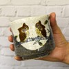 Waza no Kura Stylish Kutani Ware Teacup Gold Leaf Line