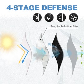 RYB HOME 4-in-1 Dust Filtering Soundproof Blackout Insulating Privacy Window Curtains for Nursery Bedroom Living Room Rivider Sound Absorption Sheet, Silver Grey, W52 x L95 inch, 2 Panels