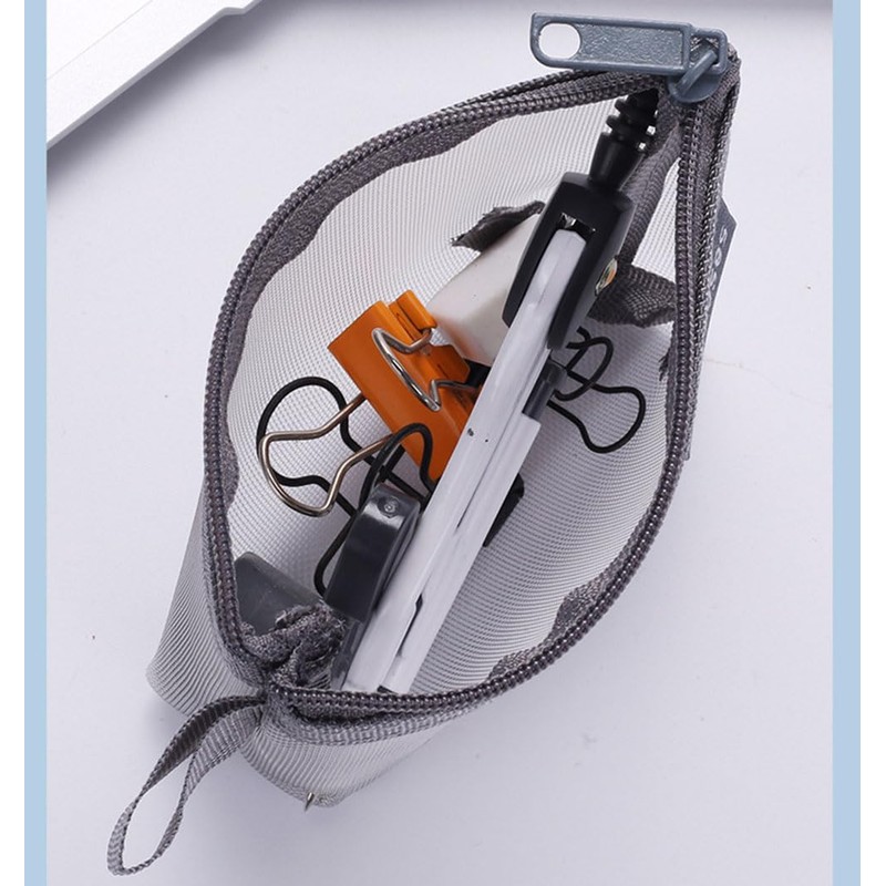 Natiform Mesh Makeup Pouch, Cute, 3 Pieces, Cosmetic Pouch, Makeup