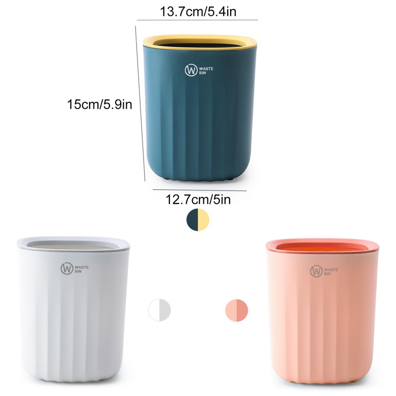 QLFJ-FurDec 3 pieces mini trash bin, table rubbish bin, small