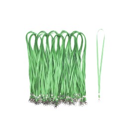 IBOO 100 Green Neck Loops of 45 cm with Loop for ID Cards, Badges, Keys, Employees, Visitors, Green