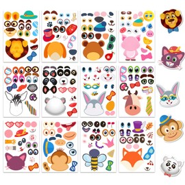 36 Pegatinas de Animales para Niños y Niñas, Calcamonias Infantiles Pegatinas,Calcomanías Decorativas, Juguetes Interactivos y Educativos,para Fiestas Infantiles y Actividades Creativas