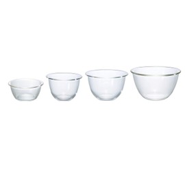 HARIO(ハリオ) Set of 3 Heat Resistant Glass Bowls & Salad Bowls ball, 【4個セット】 S,m,L,サラダボウル, transparent