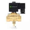 U.S. Solid Brass Electric Solenoid Valve, Manual Override, Normally Closed