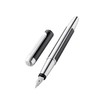 Pelikan Füllhalter Pura P40, Anthrazit, Feder F (fein), hochwertiger Patronenfüller