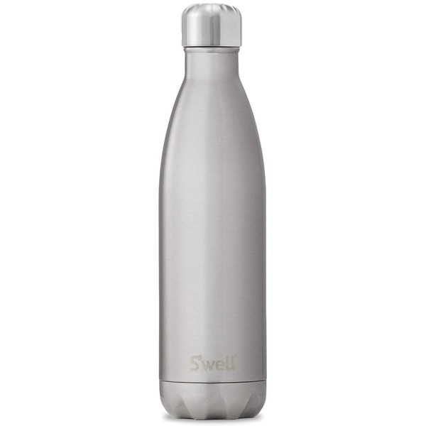 S'well Stainless Steel Water Bottle - 25 Fl Oz - Silver Lining - Triple-Layered Vacuum-Insulated Containers Keeps Drinks Cold for 48 Hours and Hot for 24 - BPA-Free - Perfect for the Go