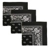 Kaiser 3 PK Cowboy Bandanas 100% Cotton 22 x 22
