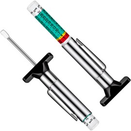 LUMITECO 2-Pack Tire Tread Depth Gauge, Color Coded Tire Depth Gauge with Pocket Clip in 1/32 Inch Increments, Accurate Tread Gauge Depth 32nds Measuring Tool for Car, Semi Truck Tire Tread Checker