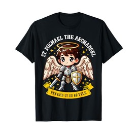 Saint Michael the Archangel Catholic Archangel Pray for kids T-Shirt