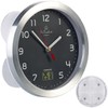 St. Leonhard Bathroom Clock: Bathroom Wall Clock with LCD Thermometer,