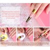 100 Pcs Nail Form Guide Sticker, Gold Horseshoe Nail Extension