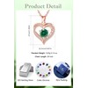 EUDORA Harmony Ball Birthstone Heart Necklace for Women, 925 Sterling
