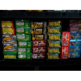 Huge Bulk Lot of 100 Unopened Baseball, Football, and Hockey Cards in 7 Wax Pack