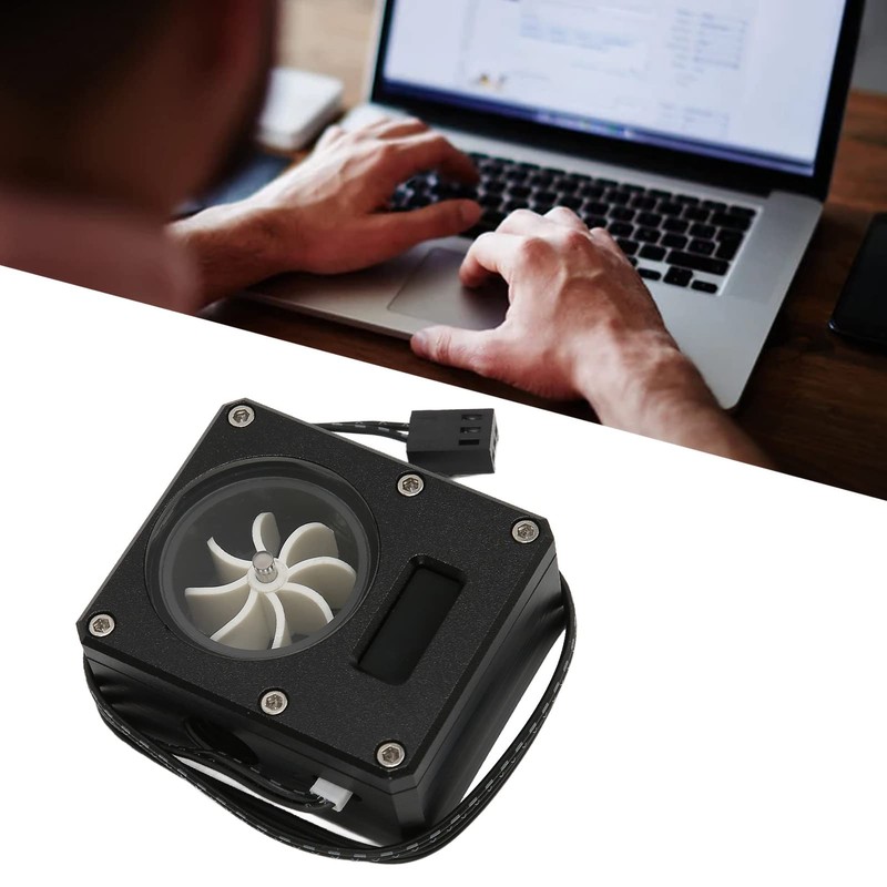QANYEGN PC Water Cooling Meter, 12V 3Pin G1 4 Thread