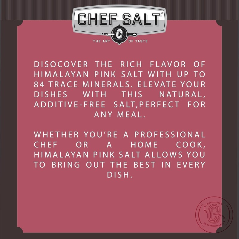 CHEF SALT Himalayan Pink Salt 5oz Salt Shaker (Pack of