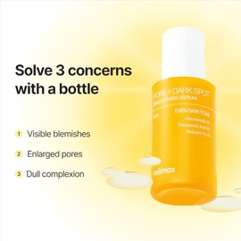 CELIMAX - Suero iluminador de manchas oscuras Pore 30 ml - para poros dilatados con niacinamida, cido tranexmico, minimizador de poros, no irritante, 