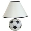 ORE International 604SC Ceramic 60-Watt Soccer Table Lamp, White