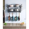 CHOEZON Hanging Pot Rack, Pot Rack Wall Mounted, 2-Tier Kitchen