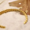 ZARD Croissant Cuff Bracelet In 18k Gold Plate